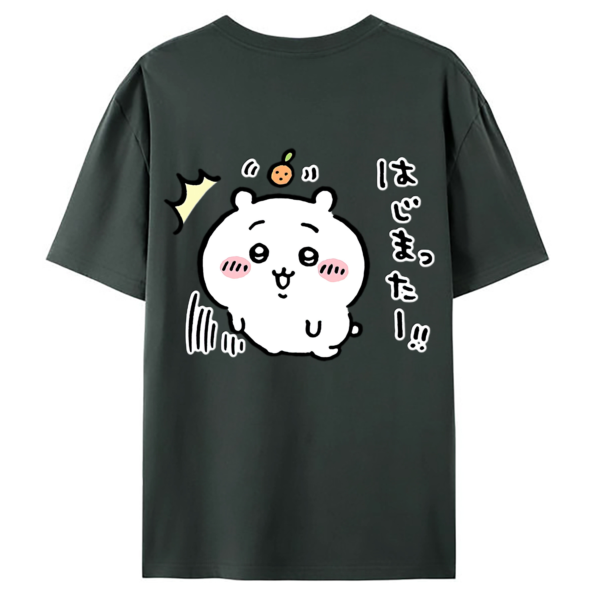 （画像用） ちいかわ ちいかわ Chii-kawa chiikawa 綿100％ メンズ半袖Tシャツ（バックプリント） 通気性